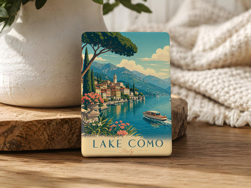 Lake Como Italy Fridge Magnet, Como Lake Travel Souvenir Magnet, Italian Lakeside Landmark Refrigerator Magnet