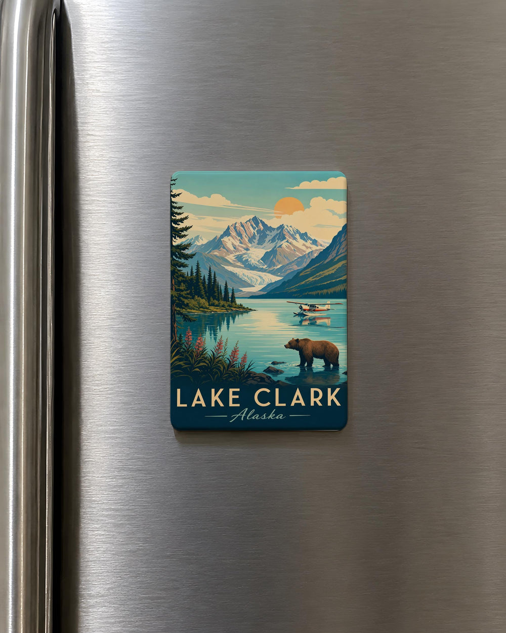Lake Clark National Park Fridge Magnet, Alaska Wilderness Souvenir, Scenic Park Landmark Travel Keepsake Gift