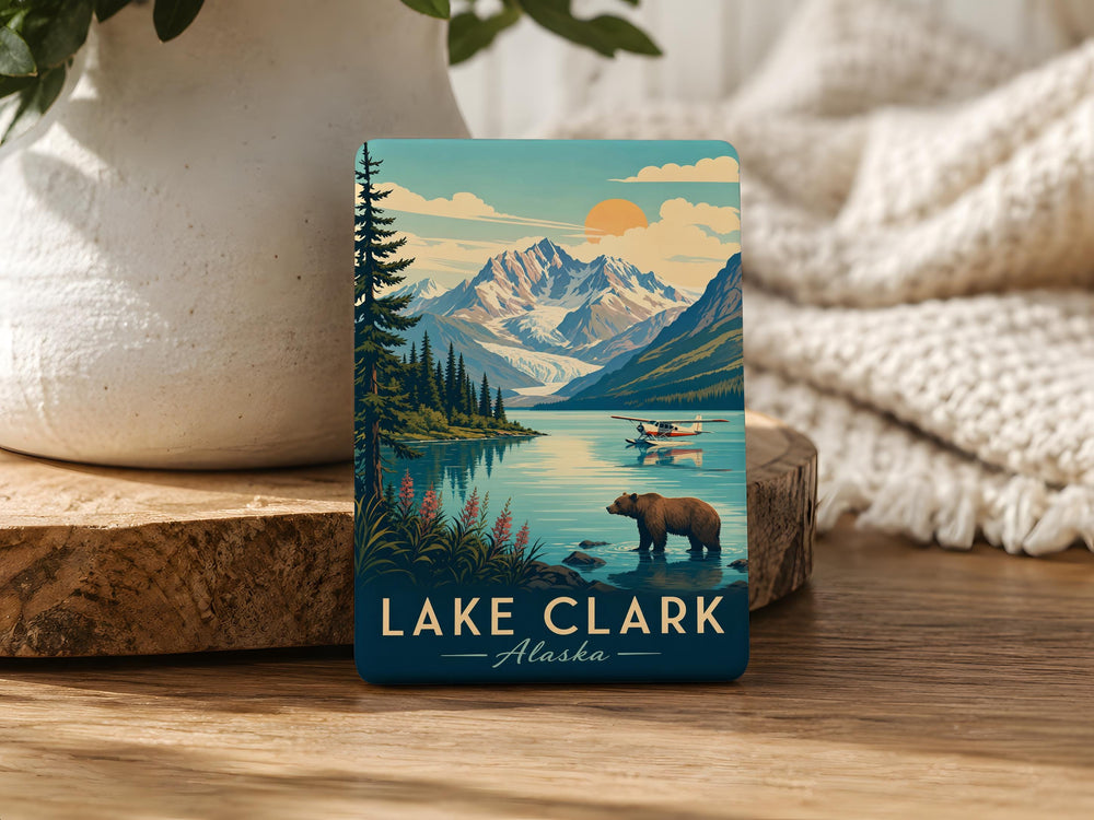 Lake Clark National Park Fridge Magnet, Alaska Wilderness Souvenir, Scenic Park Landmark Travel Keepsake Gift
