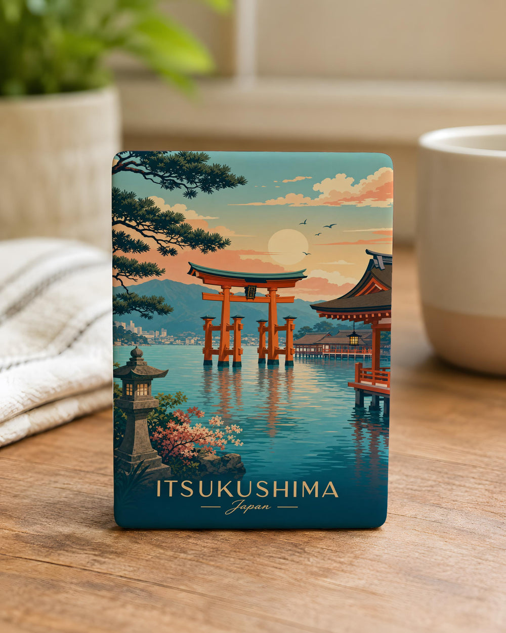 Itsukushima Shrine Fridge Magnet, Miyajima Japan Floating Torii Gate Souvenir Magnet, Japanese Landmark Refrigerator Magnet