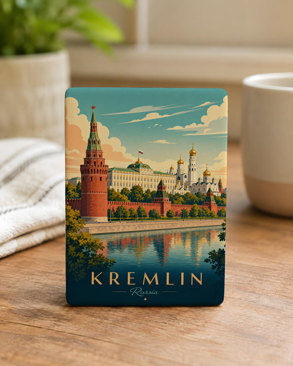Kremlin Fridge Magnet, Moscow Russia Landmark Souvenir Magnet, Red Square Travel Keepsake Kitchen Magnet