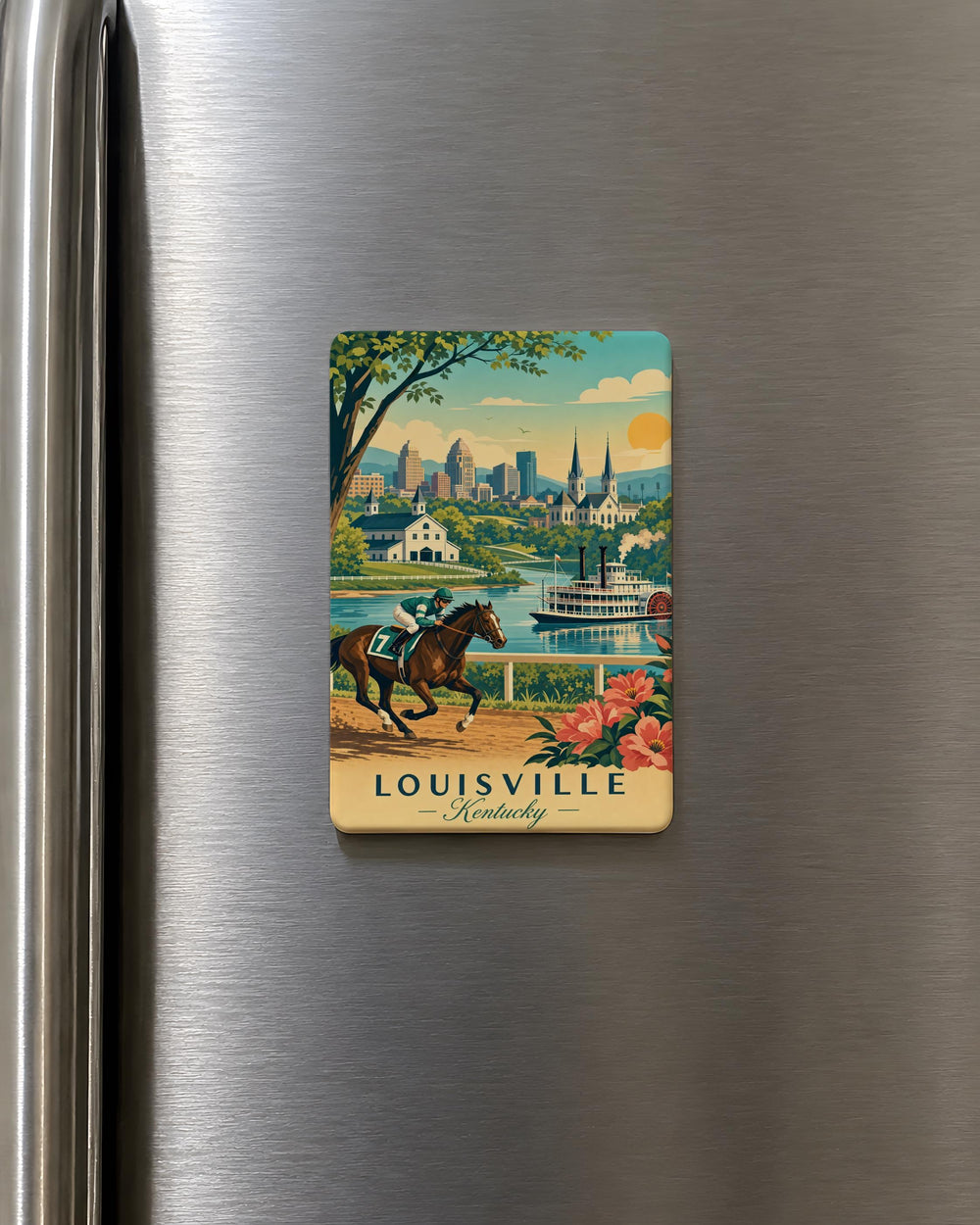 Kentucky Fridge Magnet, Kentucky State Souvenir Magnet, Kentucky Travel Gift, Kentucky Keepsake Refrigerator Magnet