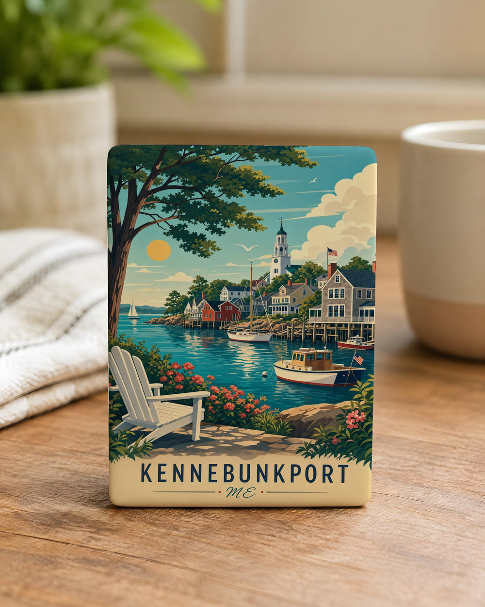 Kennebunkport Maine Fridge Magnet, Kennebunkport ME Souvenir Magnet, Coastal Maine Travel Gift, Kennebunkport Keepsake