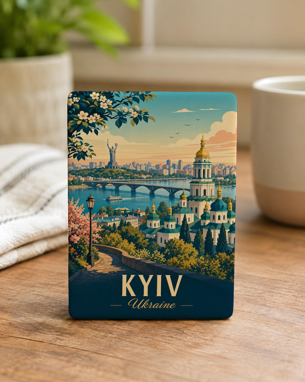Kyiv Ukraine Fridge Magnet, Kyiv Souvenir Magnet, Ukraine Travel Gift, Kyiv City Landmark Magnet, Ukrainian Keepsake Magnet