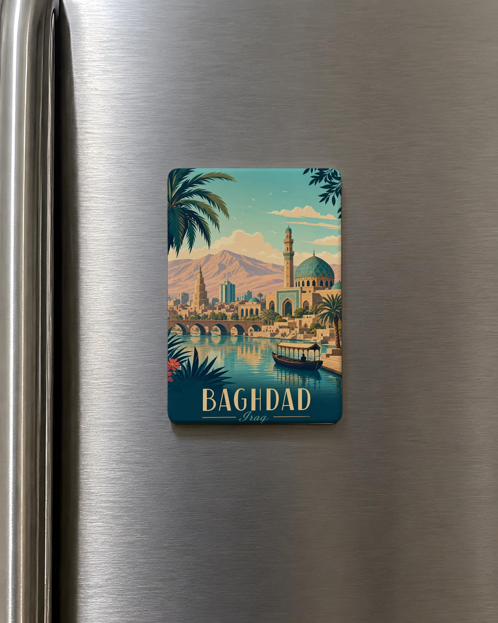 Iraq Fridge Magnet, Iraq Map Souvenir Magnet, Iraq Travel Gift, Iraq Country Magnet, Middle East Kitchen Magnet