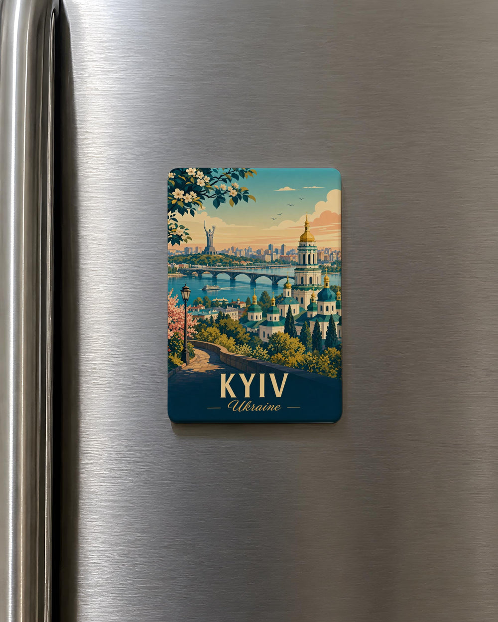 Kyiv Ukraine Fridge Magnet, Kyiv Souvenir Magnet, Ukraine Travel Gift, Kyiv City Landmark Magnet, Ukrainian Keepsake Magnet