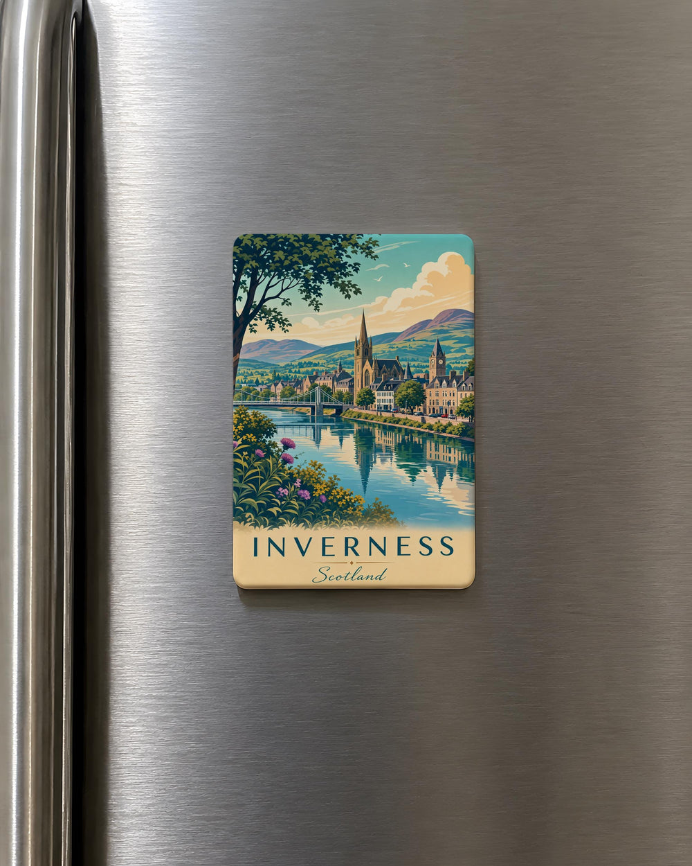 Inverness Scotland Fridge Magnet, Inverness City Souvenir Magnet, Scottish Highlands Travel Gift, Scotland Keepsake Magnet