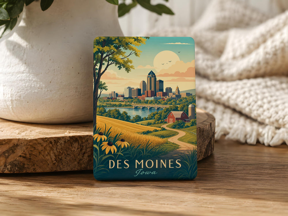 Iowa Fridge Magnet, Iowa State Souvenir Magnet, Iowa Travel Gift, Iowa Keepsake Magnet, Iowa Home Decor Magnet