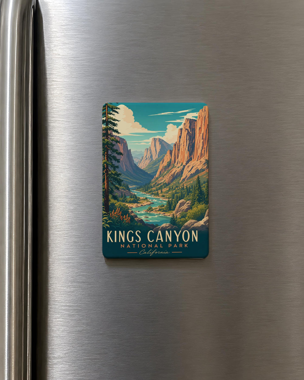 Kings Canyon National Park Fridge Magnet, California Sierra Nevada Souvenir, Scenic Park Landmark Travel Keepsake Magnet