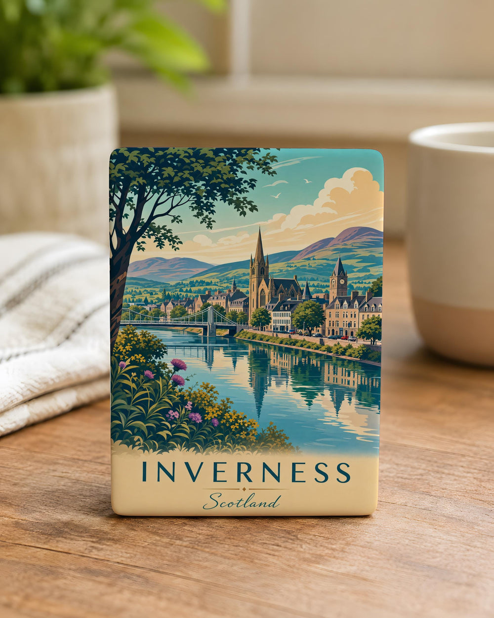 Inverness Scotland Fridge Magnet, Inverness City Souvenir Magnet, Scottish Highlands Travel Gift, Scotland Keepsake Magnet
