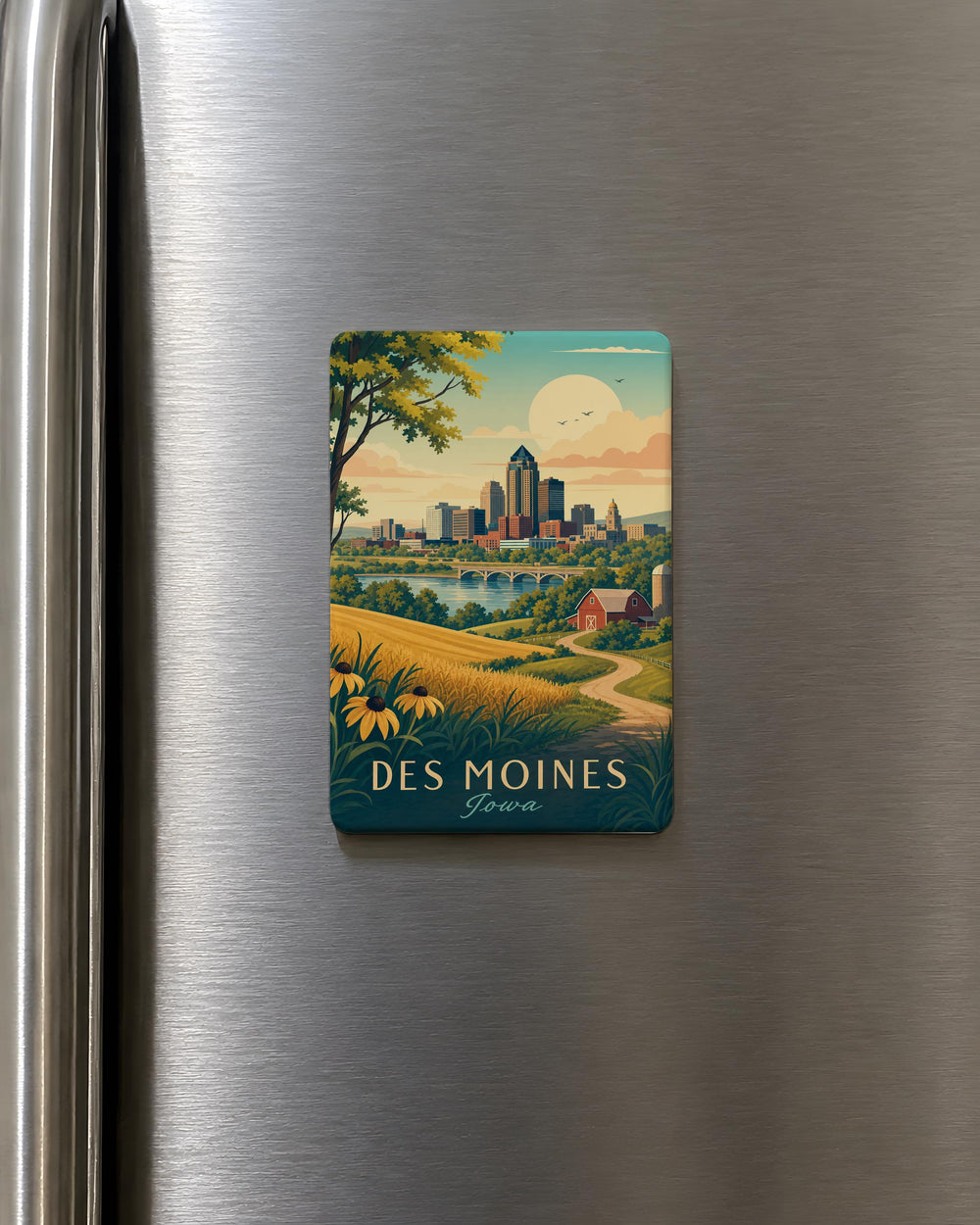 Iowa Fridge Magnet, Iowa State Souvenir Magnet, Iowa Travel Gift, Iowa Keepsake Magnet, Iowa Home Decor Magnet