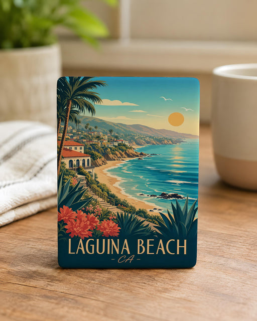 Laguna Beach CA Fridge Magnet, California Coastal Souvenir Magnet, Orange County Beach Travel Keepsake Magnet