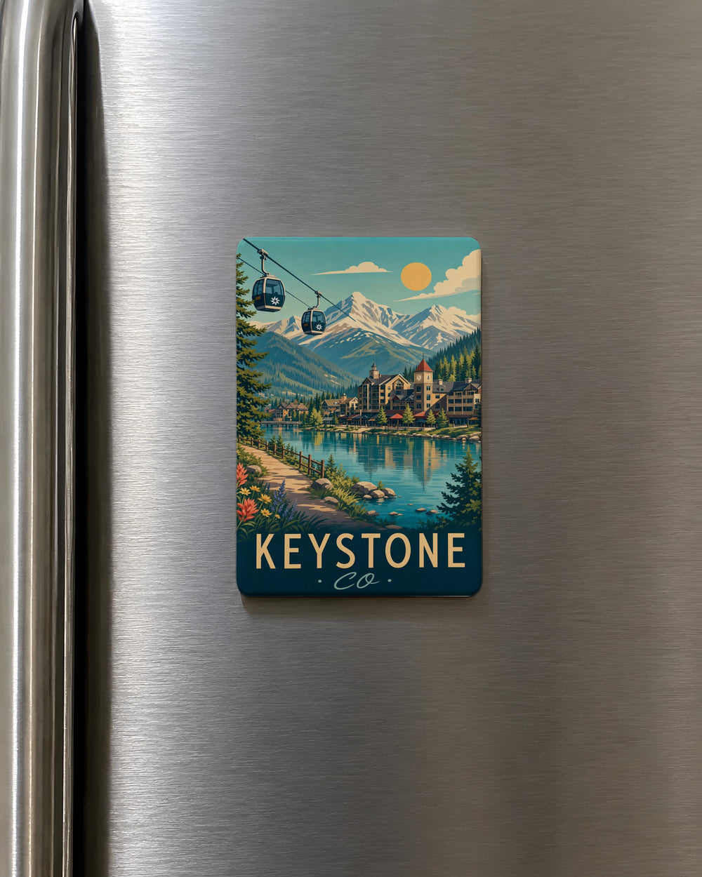 Keystone Colorado Fridge Magnet, Keystone CO Souvenir Magnet, Colorado Mountain Town Travel Gift Magnet