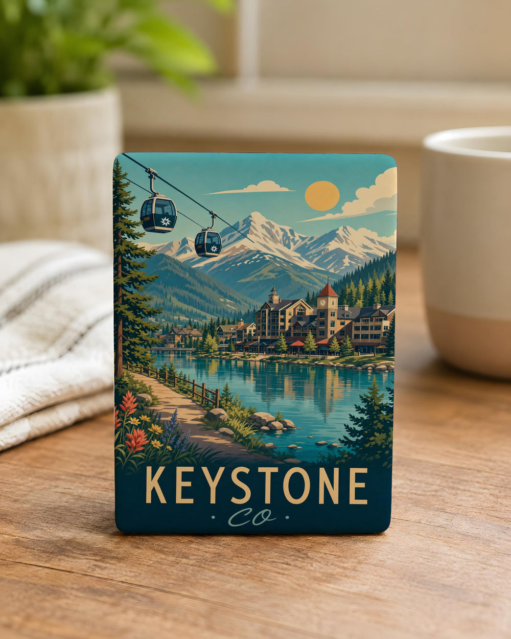 Keystone Colorado Fridge Magnet, Keystone CO Souvenir Magnet, Colorado Mountain Town Travel Gift Magnet