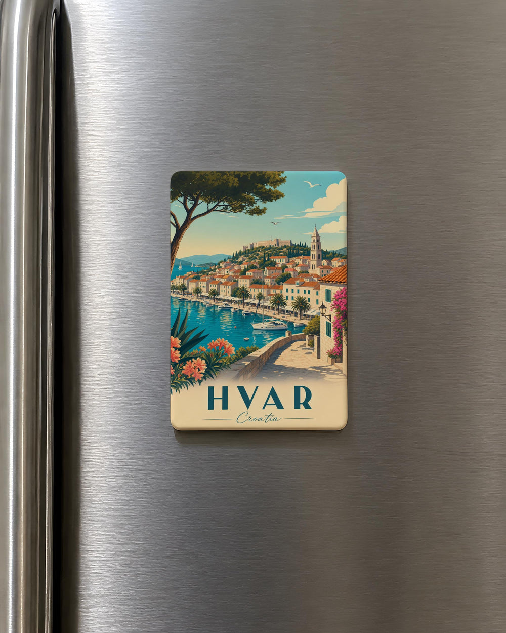 Hvar Croatia Fridge Magnet, Hvar Island Souvenir, Croatia Travel Keepsake, Dalmatian Coast Gift, Hvar Town Vacation Magnet