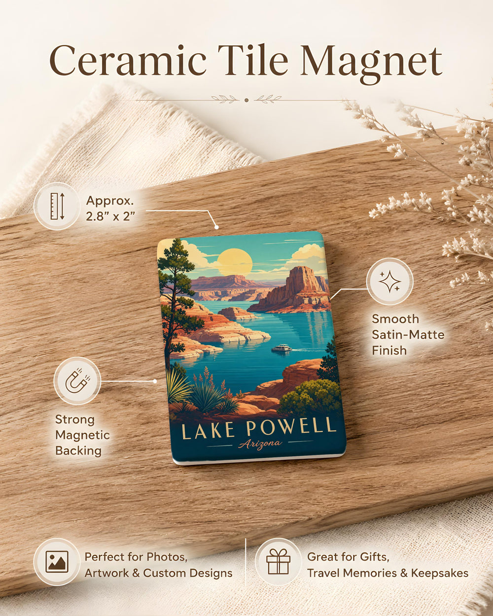 Lake Powell Fridge Magnet, Lake Powell Arizona Souvenir Magnet, Glen Canyon National Recreation Area Travel Gift