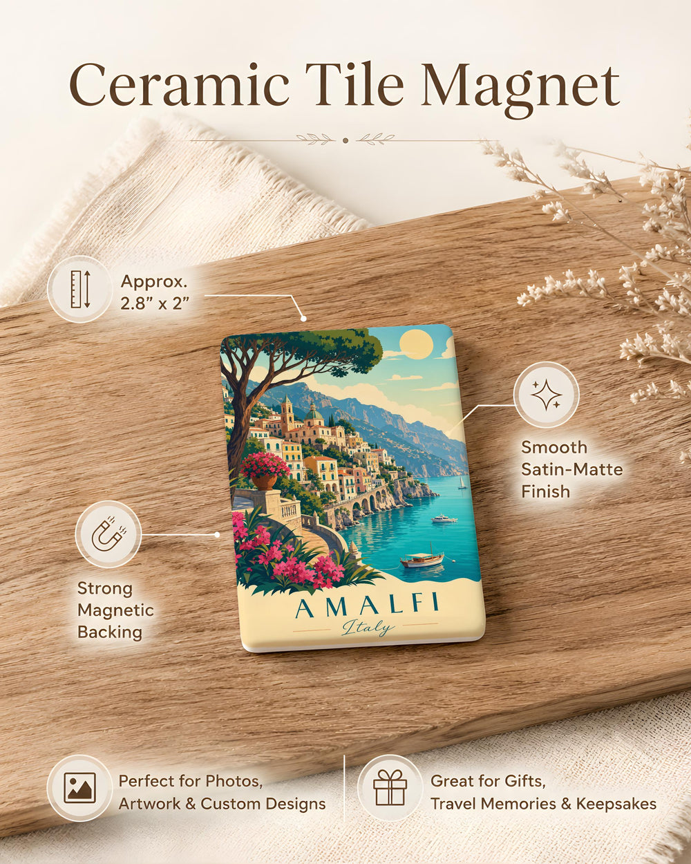 Italy Fridge Magnet, Italy Travel Souvenir Magnet, Italy Map Magnet, Rome Venice Florence Landmark Magnet, Italian Vacation Gift