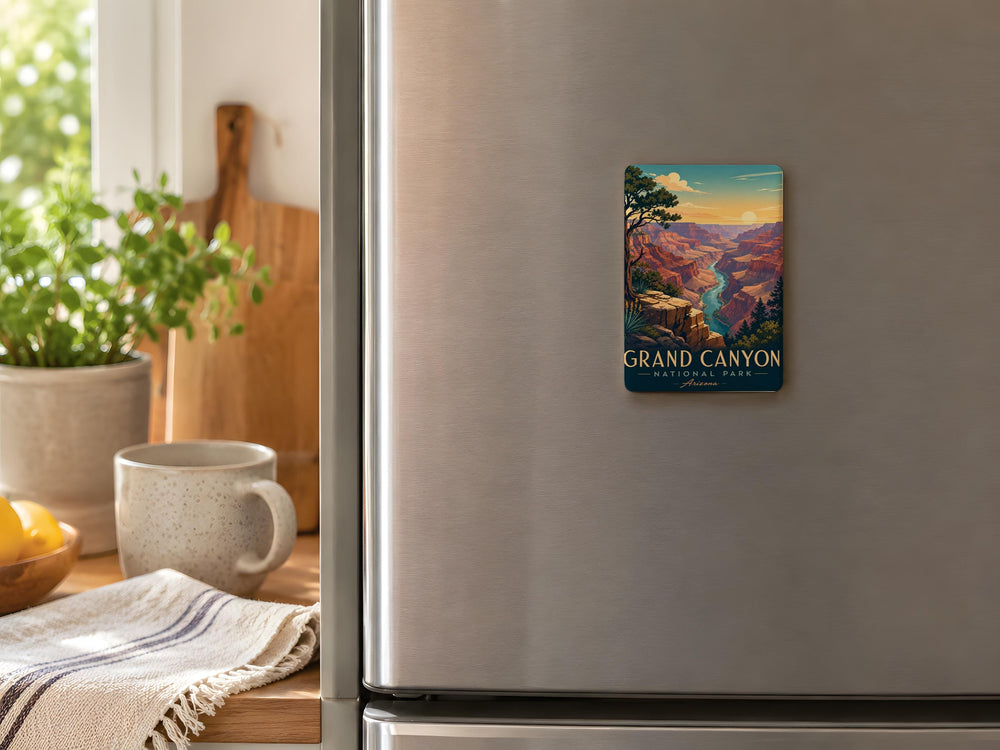 Grand Canyon National Park Fridge Magnet, Arizona Canyon Souvenir Magnet, Scenic Landscape Travel Keepsake Gift