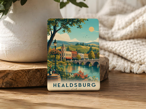 Healdsburg CA Fridge Magnet, Healdsburg California Souvenir Magnet, Wine Country Travel Gift, Sonoma County Keepsake Magnet