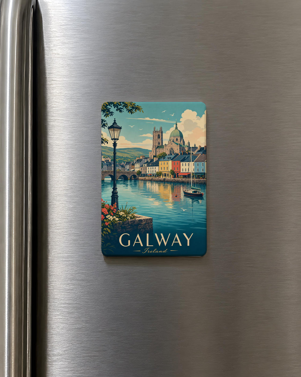 Galway Ireland Fridge Magnet, Galway City Souvenir Magnet, Ireland Travel Gift, Irish Landmark Keepsake Magnet