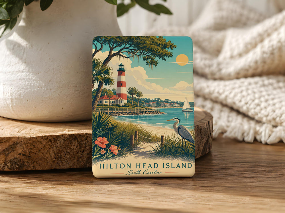 Hilton Head Island Fridge Magnet, Hilton Head Souvenir Magnet, South Carolina Coastal Vacation Keepsake Magnet