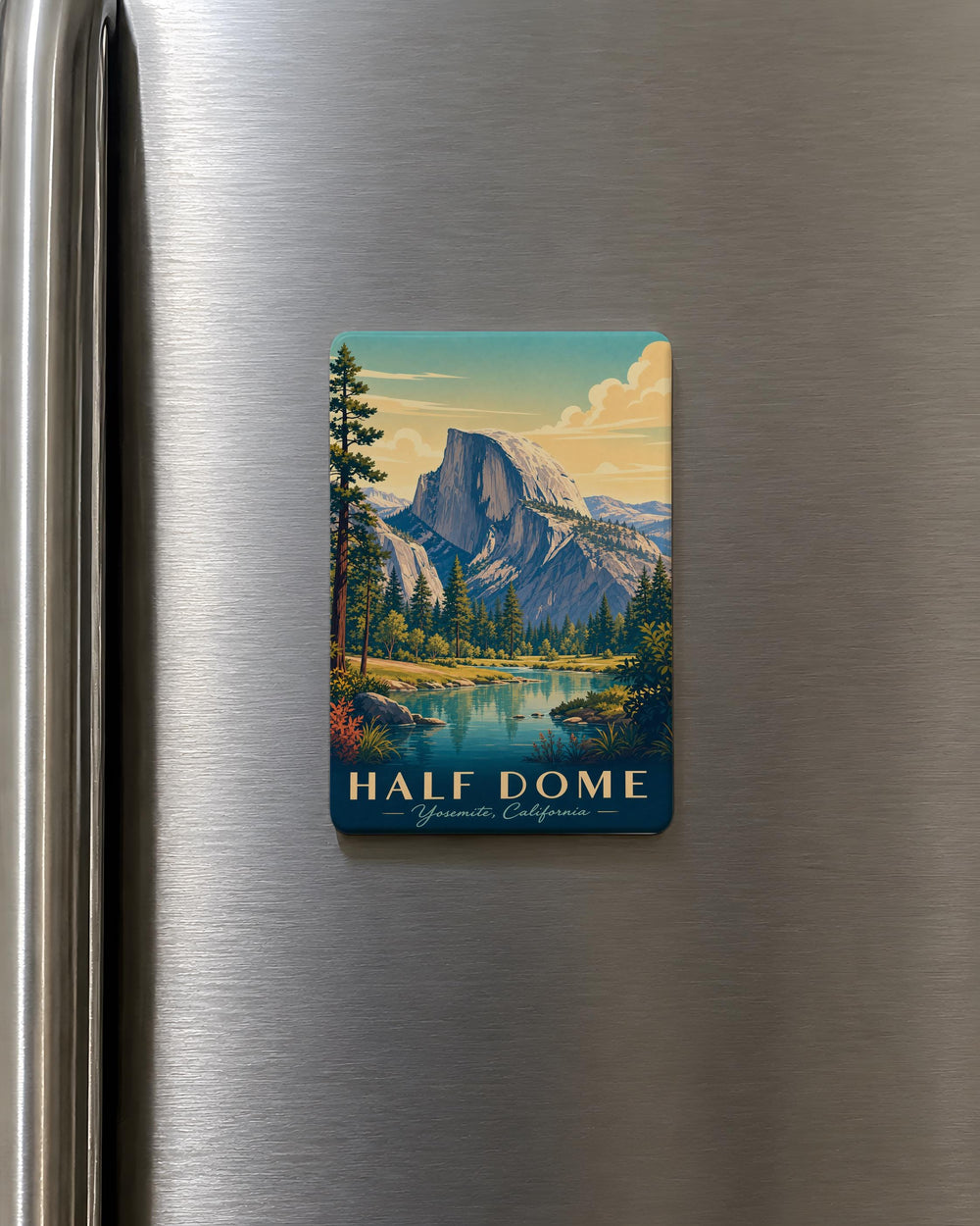 Half Dome Fridge Magnet, Yosemite National Park Landmark Souvenir, California Mountain Travel Keepsake Gift