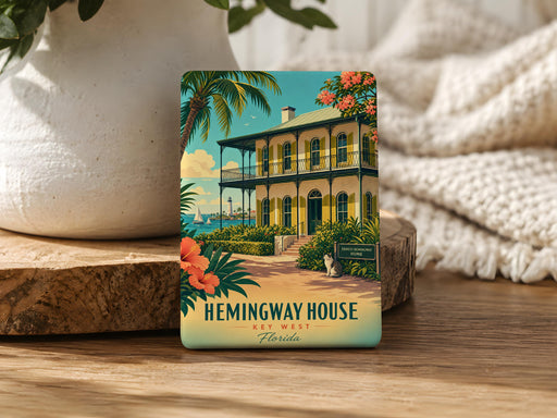 Ernest Hemingway House Fridge Magnet, Key West Florida Historic Home Souvenir Magnet, Hemingway Museum Gift Magnet