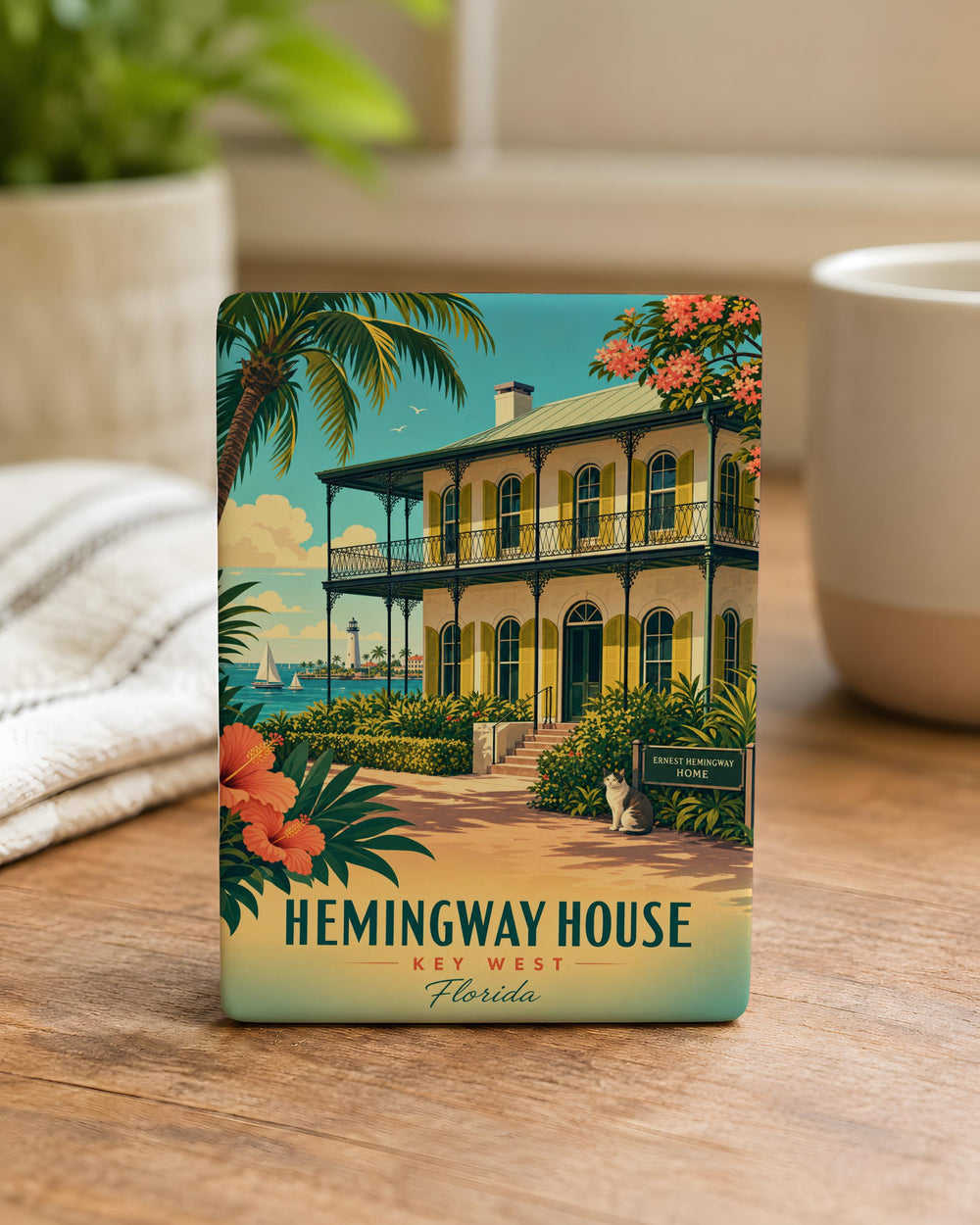 Ernest Hemingway House Fridge Magnet, Key West Florida Historic Home Souvenir Magnet, Hemingway Museum Gift Magnet