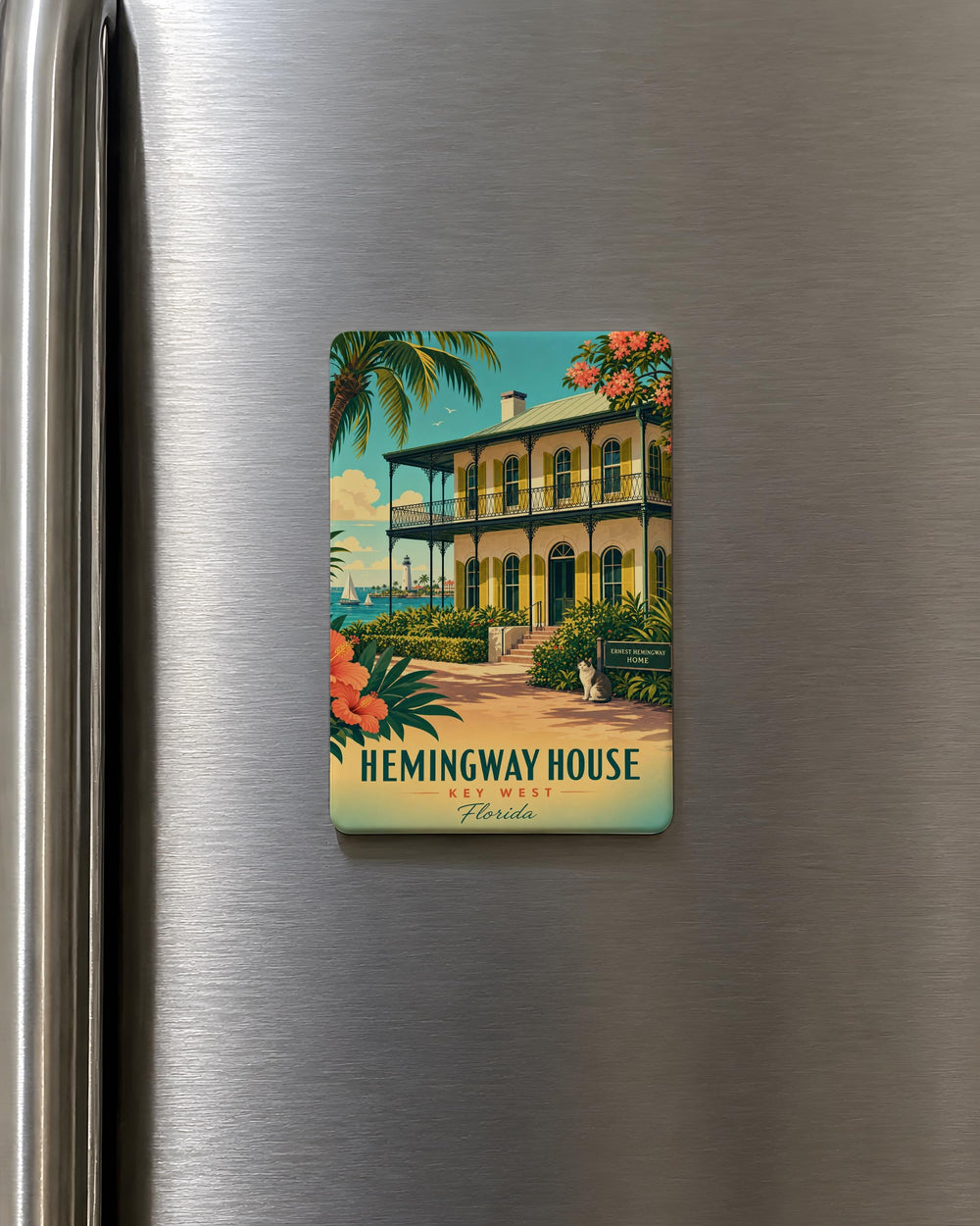 Ernest Hemingway House Fridge Magnet, Key West Florida Historic Home Souvenir Magnet, Hemingway Museum Gift Magnet