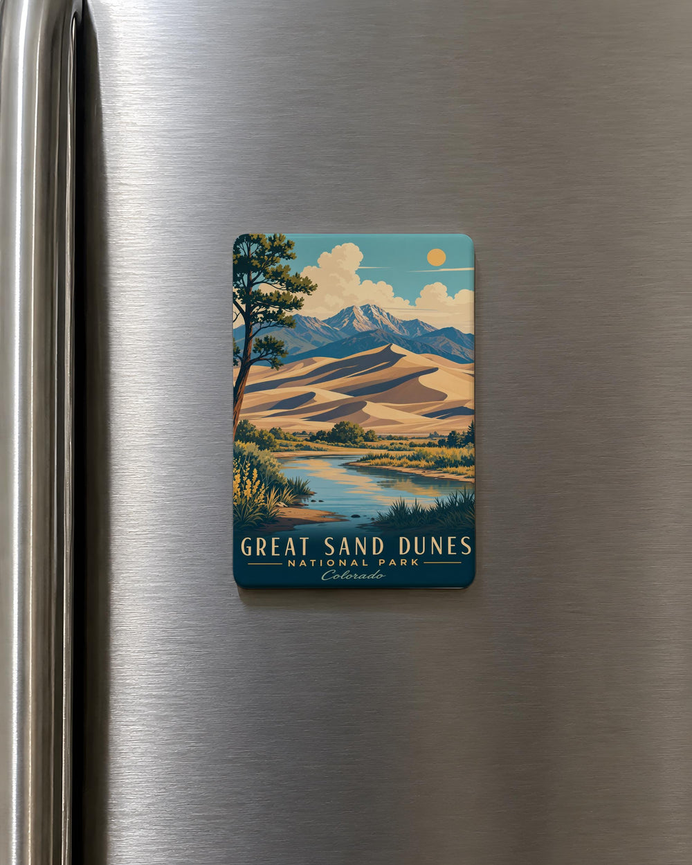 Great Sand Dunes National Park Fridge Magnet, Colorado Sand Dunes Souvenir, Travel Gift, Nature Landmark Magnet