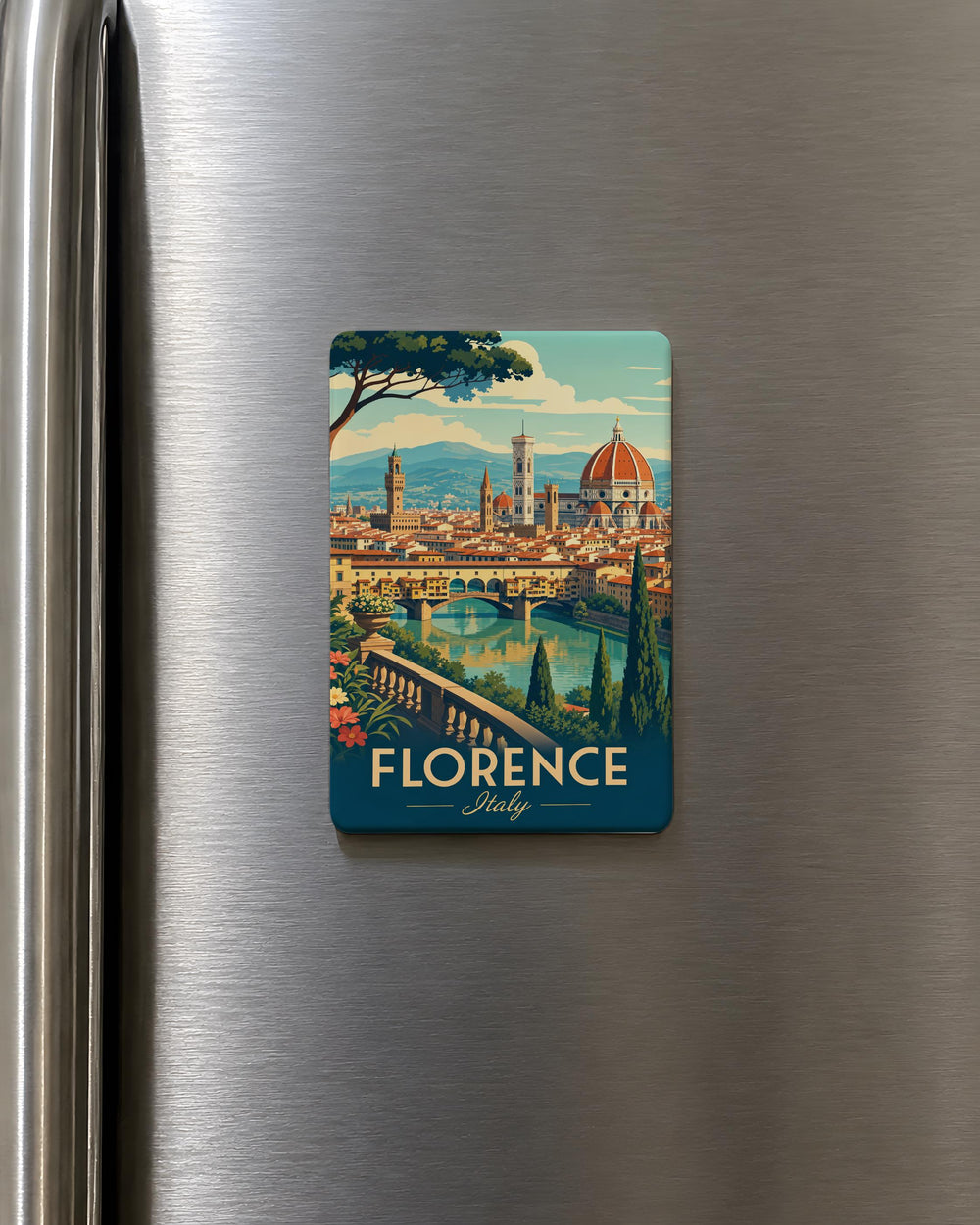 Florence Italy Fridge Magnet, Florence Souvenir Magnet, Florence Travel Gift, Tuscany Italy Landmark Magnet, Italy Vacation Keepsake