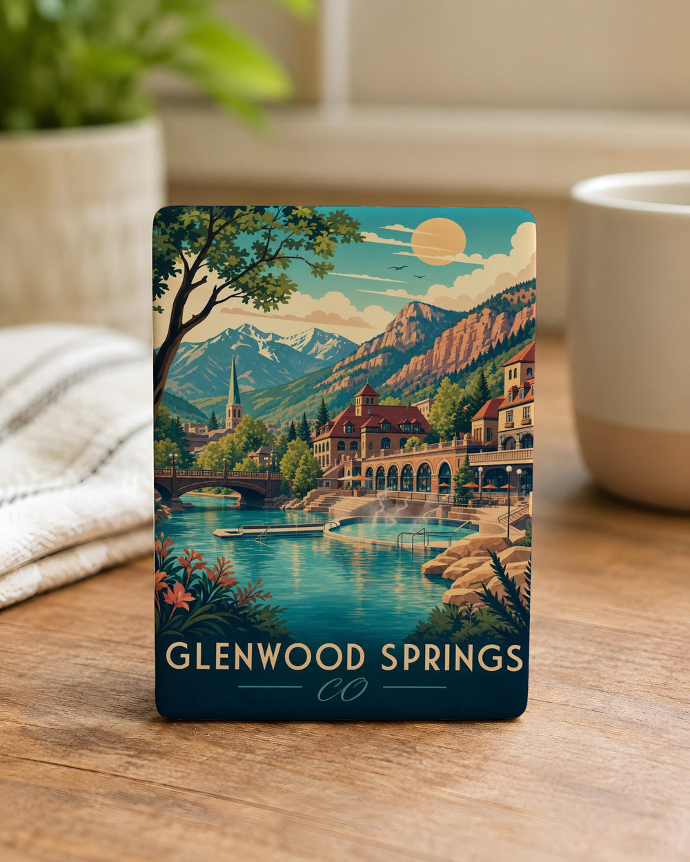 Glenwood Springs CO Fridge Magnet, Colorado Souvenir Magnet, Glenwood Springs Travel Gift, Rocky Mountains Keepsake Magnet