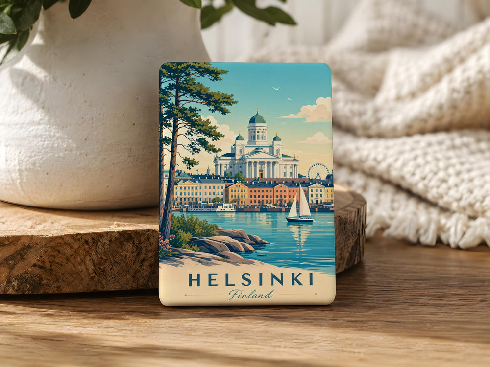 Finland Fridge Magnet, Finland Travel Souvenir Magnet, Finland Map Magnet, Helsinki Magnet, Nordic Country Magnet
