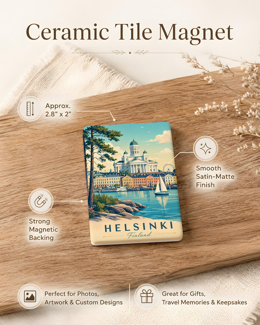 Finland Fridge Magnet, Finland Travel Souvenir Magnet, Finland Map Magnet, Helsinki Magnet, Nordic Country Magnet