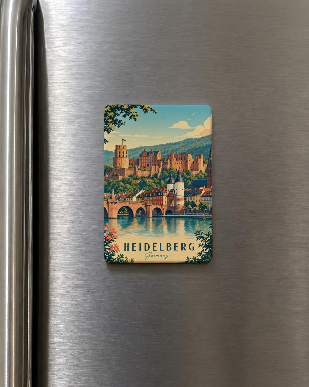 Heidelberg Castle Fridge Magnet, Germany Landmark Souvenir, Historic Castle on the Neckar River, Heidelberg Travel Gift