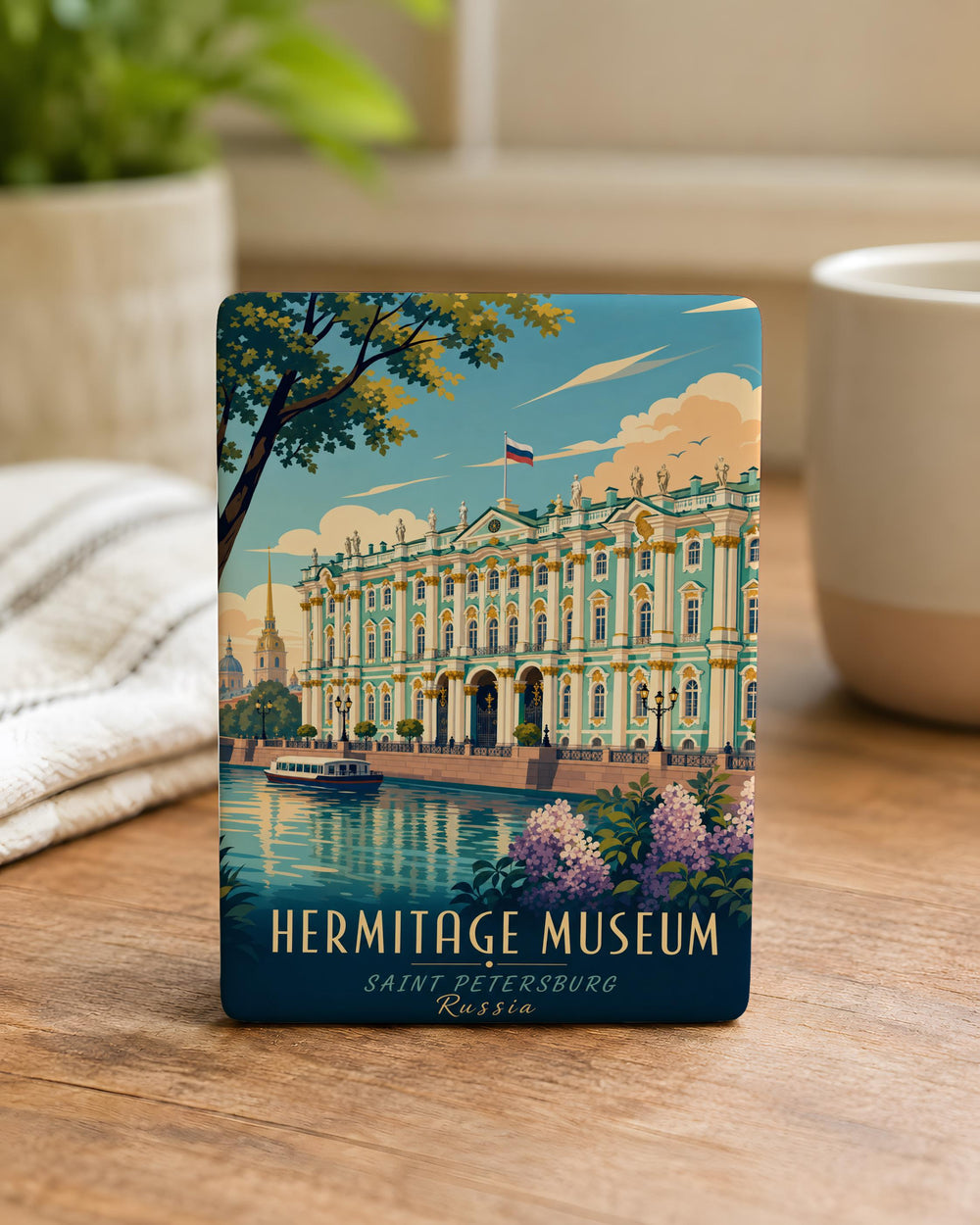 Hermitage Museum Fridge Magnet, St Petersburg Russia Landmark Souvenir, Winter Palace Travel Keepsake Gift