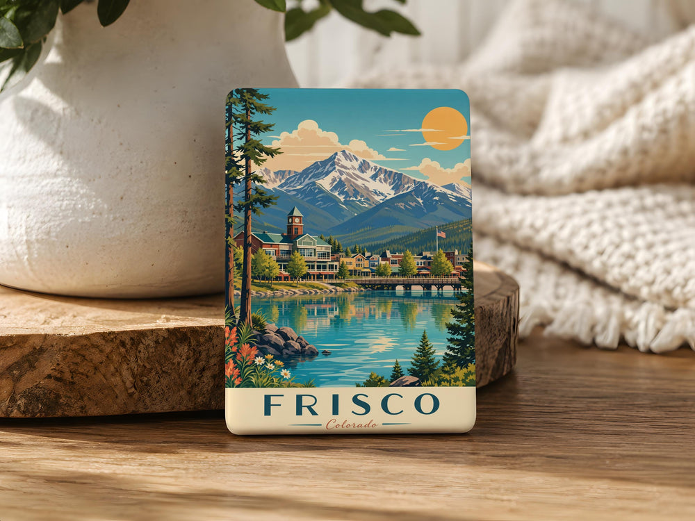 Frisco CO Fridge Magnet, Frisco Colorado Souvenir Magnet, Rocky Mountain Town Travel Gift, Colorado Vacation Keepsake