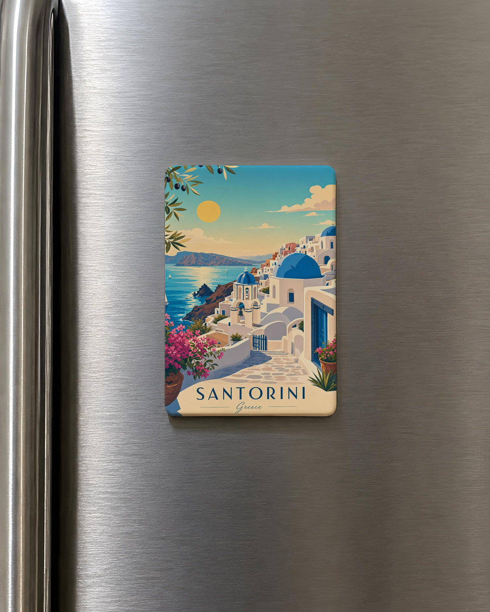 Greece Fridge Magnet, Greek Travel Souvenir Magnet, Greece Vacation Keepsake, Hellenic Landmark Refrigerator Magnet