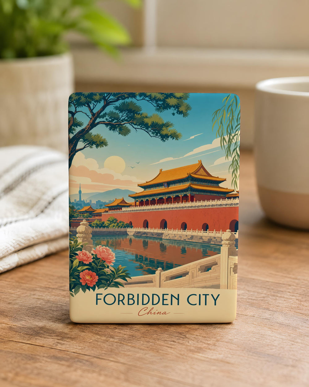 Forbidden City Fridge Magnet, Beijing Imperial Palace Souvenir Magnet, China Landmark Travel Keepsake Refrigerator Magnet