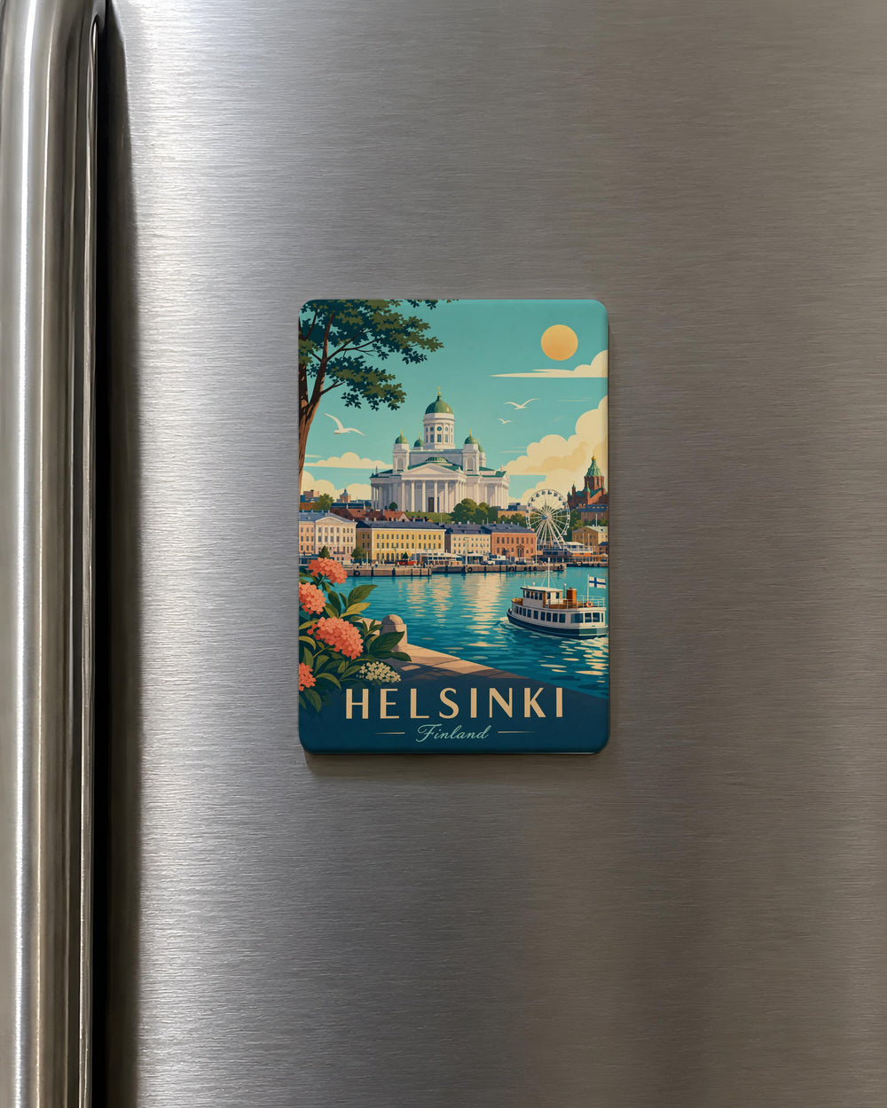 Helsinki Finland Fridge Magnet, Helsinki Souvenir Magnet, Finland Travel Gift, Scandinavian City Landmark Magnet