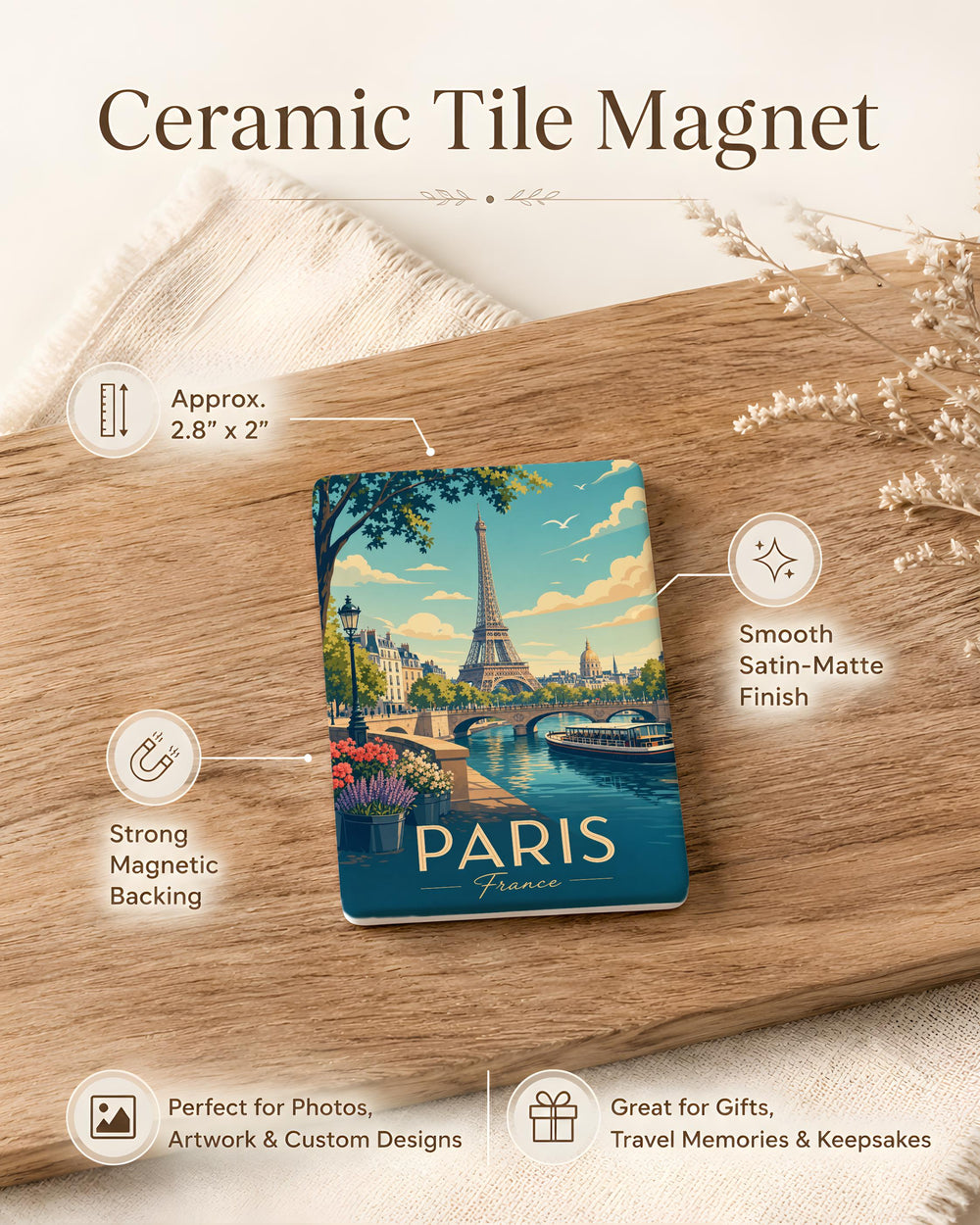 France Fridge Magnet, France Travel Souvenir Magnet, Paris France Landmark Magnet, French Vacation Keepsake Magnet, France Gift
