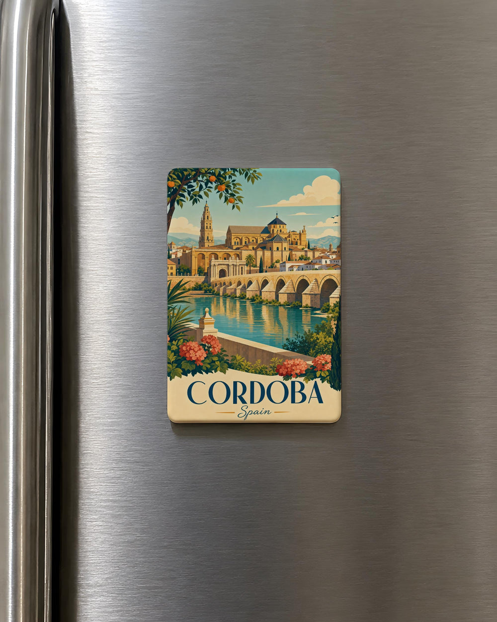 Cordoba Spain Fridge Magnet, Cordoba Travel Souvenir Magnet, Andalucia Spain Landmark Refrigerator Magnet Gift