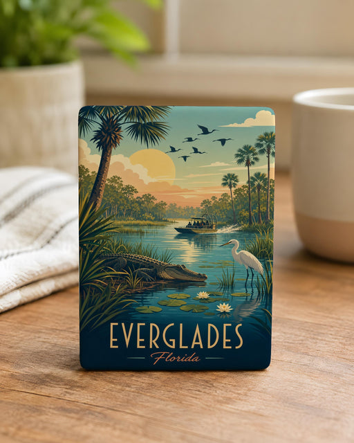 Everglades Fridge Magnet, Florida Wetlands Souvenir Magnet, Everglades National Park Gift, Alligator Marsh Travel Keepsake