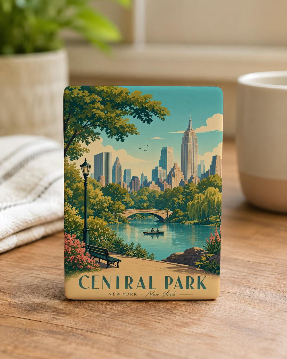 Central Park Fridge Magnet, New York City Park Souvenir, NYC Travel Keepsake, Manhattan Landmark Gift, Scenic Park Magnet