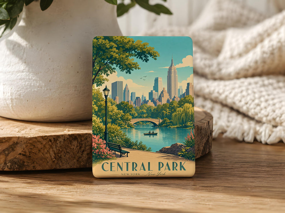 Central Park Fridge Magnet, New York City Park Souvenir, NYC Travel Keepsake, Manhattan Landmark Gift, Scenic Park Magnet