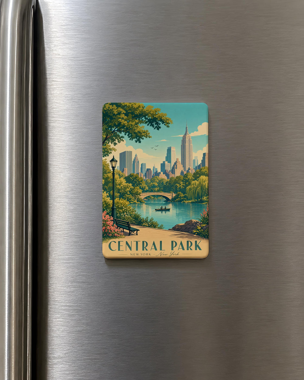 Central Park Fridge Magnet, New York City Park Souvenir, NYC Travel Keepsake, Manhattan Landmark Gift, Scenic Park Magnet