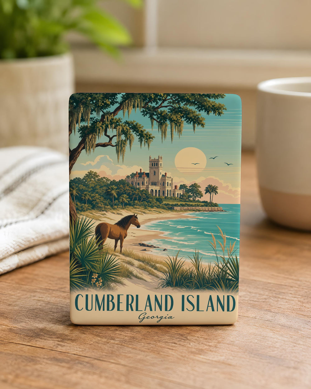 Cumberland Island Fridge Magnet, Georgia Coastal National Seashore Souvenir, Beach Dunes Marshes Wild Horses Travel Gift