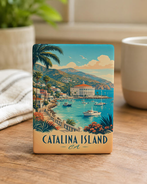Catalina Island CA Fridge Magnet, Catalina Island Souvenir Magnet, California Travel Gift, Coastal Island Keepsake Magnet