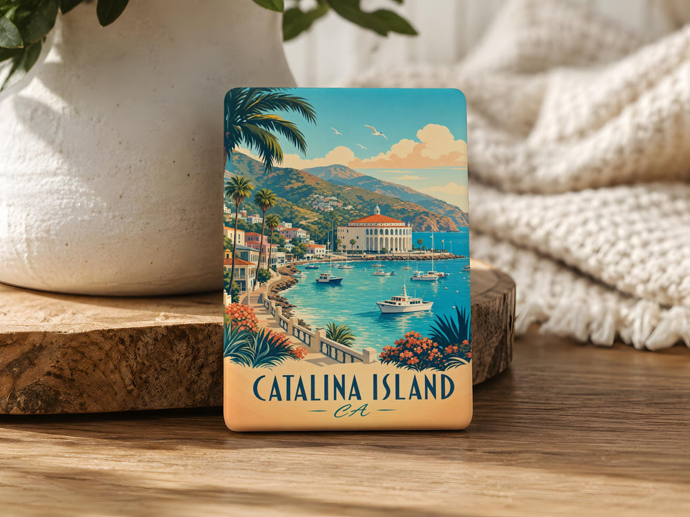Catalina Island CA Fridge Magnet, Catalina Island Souvenir Magnet, California Travel Gift, Coastal Island Keepsake Magnet