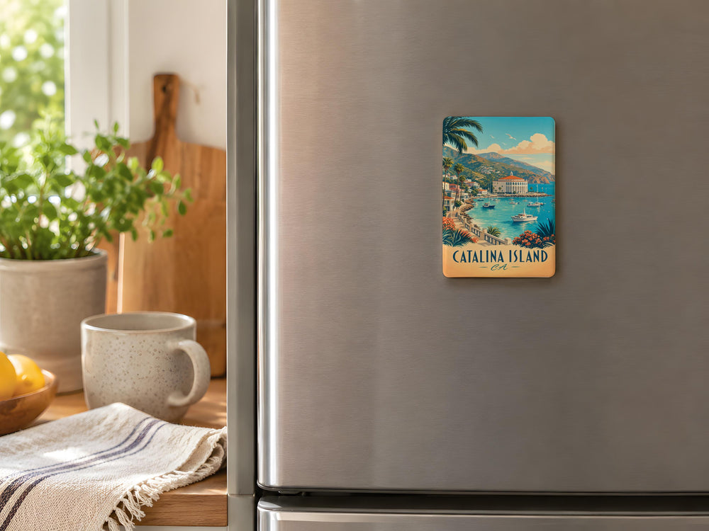 Catalina Island CA Fridge Magnet, Catalina Island Souvenir Magnet, California Travel Gift, Coastal Island Keepsake Magnet
